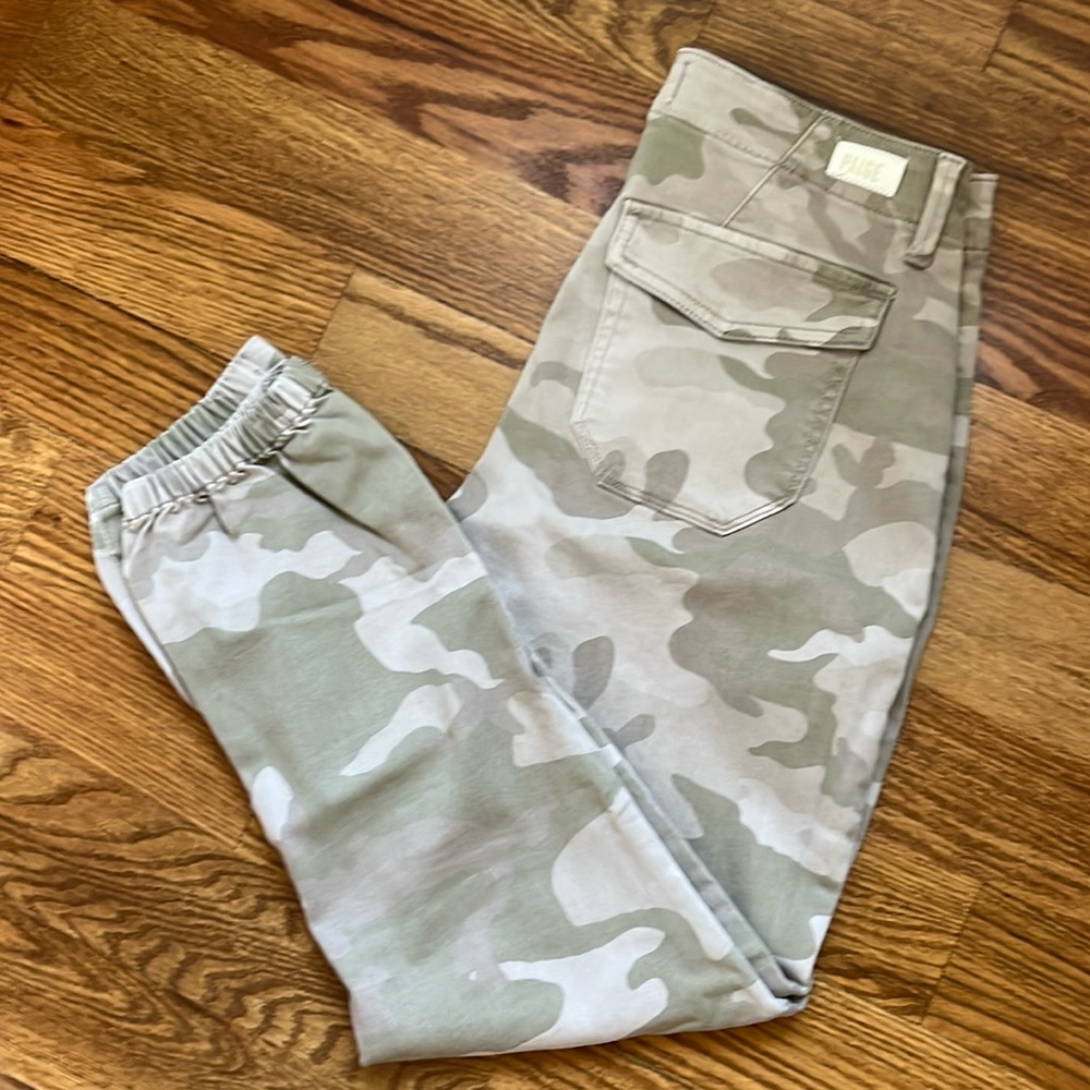 Paige mayslie camouflage ankle zip jogger pant